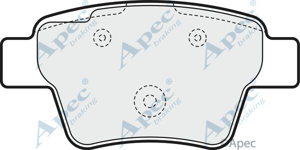 APEC BRAKING Комплект тормозных колодок, дисковый тормоз PAD1558